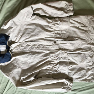 Mens LONDON FOG Beige, Front Windbreaker MEDIUM